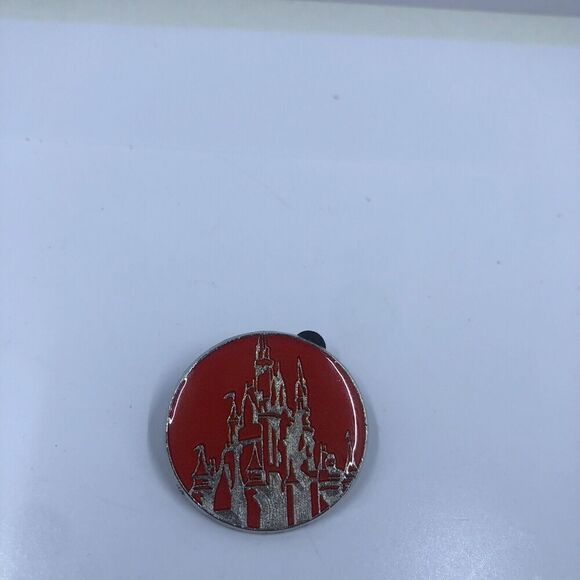 Disney Trading Pin 2011 Disney Parks Red Silver Castle World Icons - Picture 4 of 6
